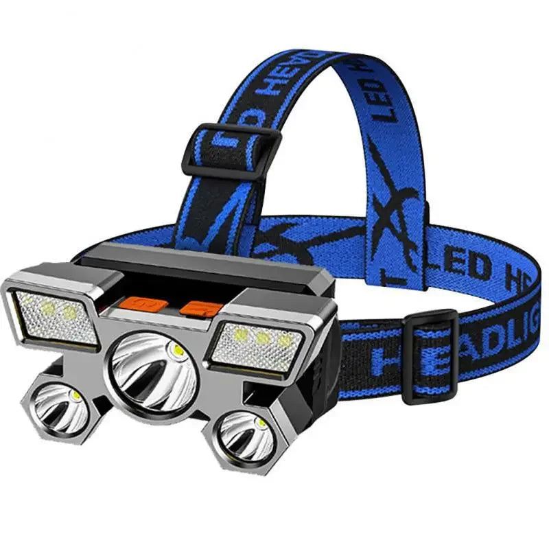 Powerful 5/11 LED Headlamp Built-in 18650 Battery USB Rechargeable Head Flashlight Outdoor Camping Fishing Headlight Lantern