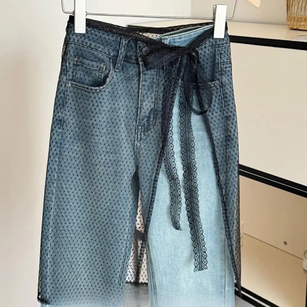INS Blogger Lace Layered Gauze Skirt Y2k Streetwear Apron Wrap Skirt Lace Up Matching Pants Spicy Girl Stacked Y2k Wrap Skirt