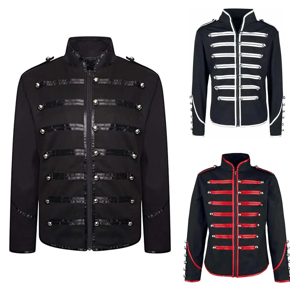 Mens Retro Gothic Jacket Frock Coat Steampunk Victorian Morning Steampunk Top