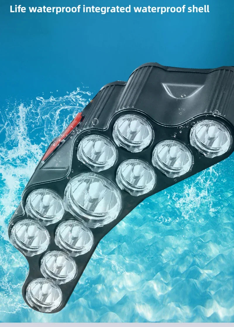 Powerful 5/11 LED Headlamp Built-in 18650 Battery USB Rechargeable Head Flashlight Outdoor Camping Fishing Headlight Lantern