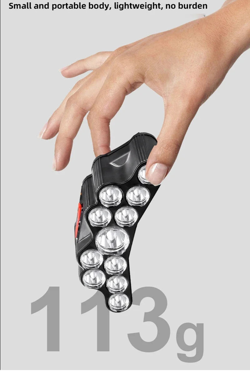 Powerful 5/11 LED Headlamp Built-in 18650 Battery USB Rechargeable Head Flashlight Outdoor Camping Fishing Headlight Lantern