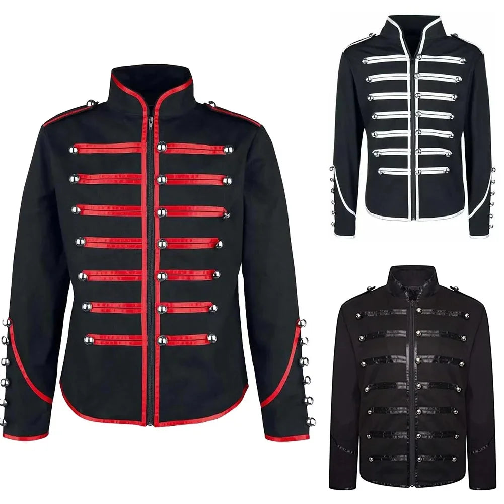 Mens Retro Gothic Jacket Frock Coat Steampunk Victorian Morning Steampunk Top